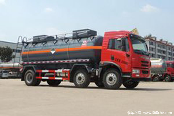 青岛解放 龙V 220马力 6X2 杂项危险物品罐式运输车(醒狮牌)