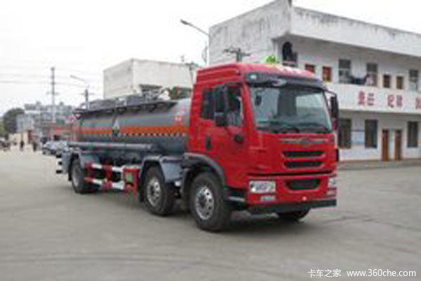 青岛解放 龙V 220马力 6X2 腐蚀性物品罐式运输车(醒狮牌)