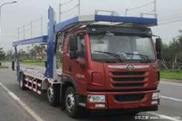 青岛解放 悍V 320马力 6X2 中置轴车辆运输车(CA5220TCLP1K2L6T3E5A80)