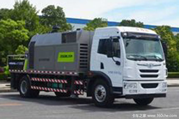 青岛解放 龙V 220马力 4X2 车载式混凝土泵车(中联牌)(ZLJ5180THBJE)
