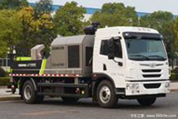 青岛解放 龙V 220马力 4X2 车载式混凝土泵车(中联牌)