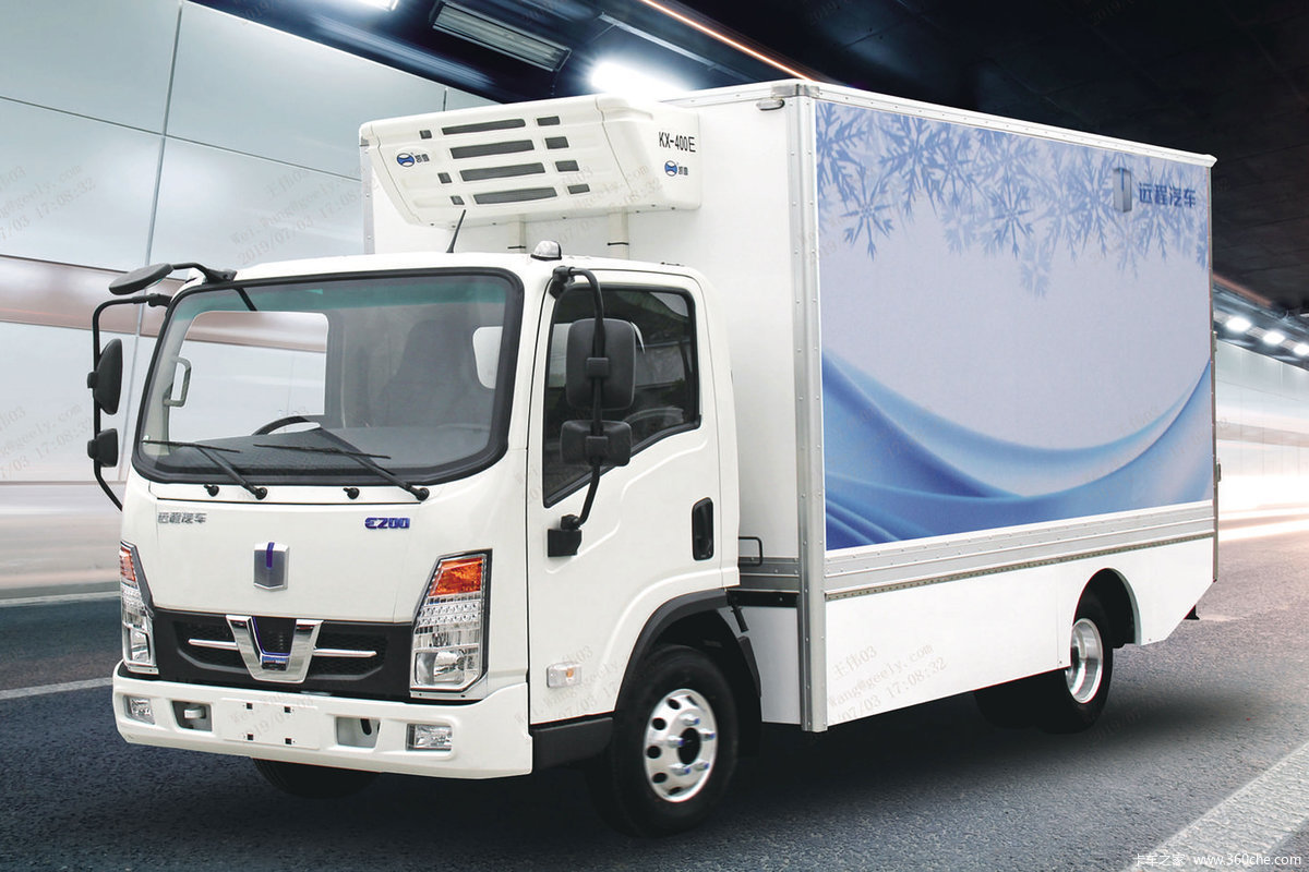 远程 E200 标配版 7.4T 4.2米单排厢式纯电动冷藏车