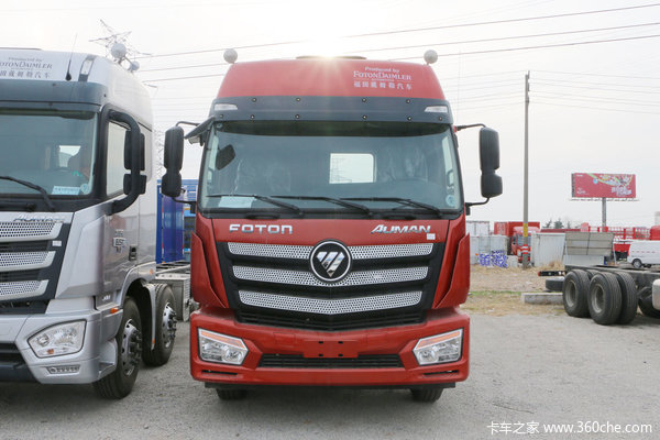 福田 欧曼新ETX 320马力 8X4 易燃液体罐式运输车(金碧牌)(PJQ5313GRY)