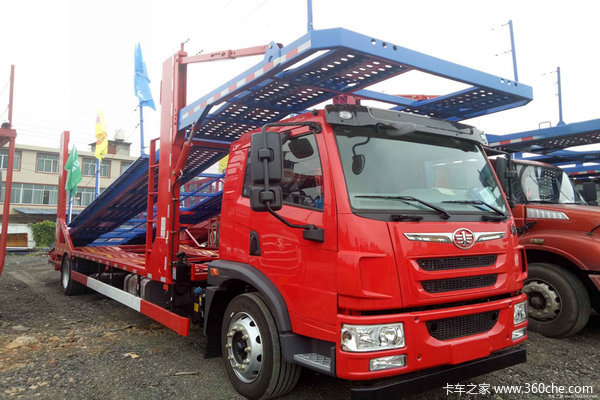 青岛解放 龙V 220马力 4X2 中置轴车辆运输车(CA5189TCLPK2L7E5A80)