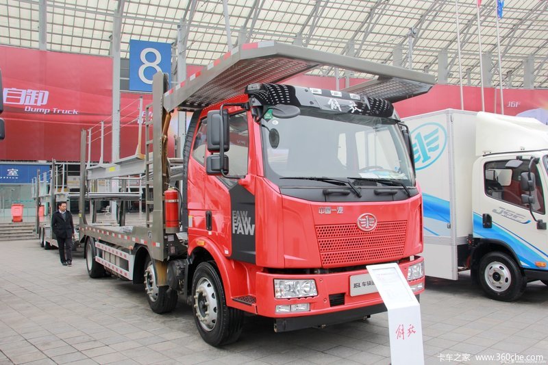 【图】一汽解放 j6l重卡 320马力 6x2 中置轴轿运车(恒信致远牌)(chx