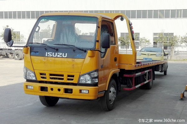 庆铃 五十铃600P 120马力 4X2 全落地平板清障车(帕菲特牌)(PFT5071TQZP6A)