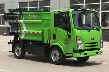 郑州宇通 4.5T 5.15米单排纯电动自装卸式垃圾车60.16kWh