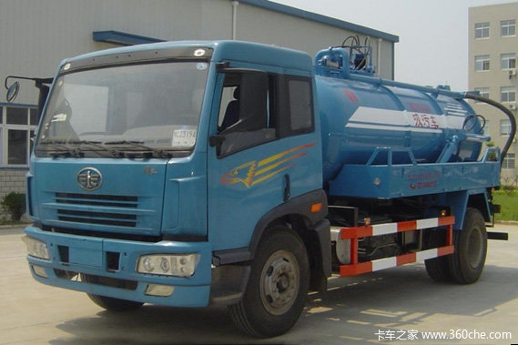 青岛解放 悍威(J5M) 180马力 4X2 吸粪车(皇冠牌)(WZJ5160GXW)