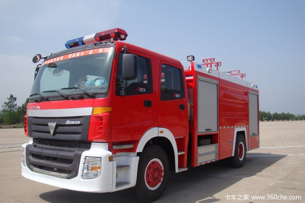 福田 欧曼 280马力 4x2 消防车(上海格拉曼-上格牌)(sgx5190gxfsg80bj