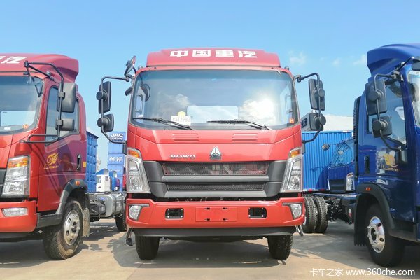 中国重汽HOWO 悍将 170马力 5.5米单排仓栅式载货车(ZZ5168CCYF17EB1)