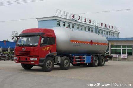 青岛解放 悍威(J5M) 280马力 8X4 液化气体运输车(程力威牌)(CLW5311GYQ)