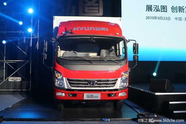 现代商用车 泓图500 130马力 4X2 4.165米单排厢式轻卡(6挡)(CNJ2040XXYZDB33V)