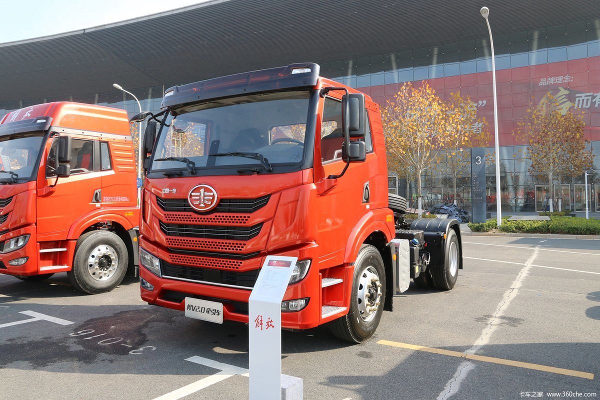 【图】青岛解放 悍v重卡 2.0版 290马力 4x2牵引车(速比5.