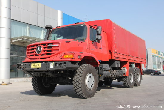 奔馳zetros重卡330馬力6x6廂式載貨車型號2733