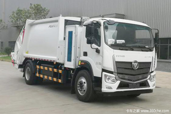 福田 欧马可智蓝 18T 9.5米纯电动压缩式翻桶垃圾车(BJ5182ZYSEV-H1)217.19kWh