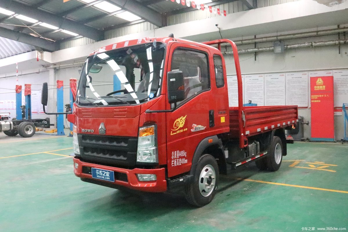 中国重汽HOWO 悍将 经典款 116马力 3.3米排半栏板轻卡