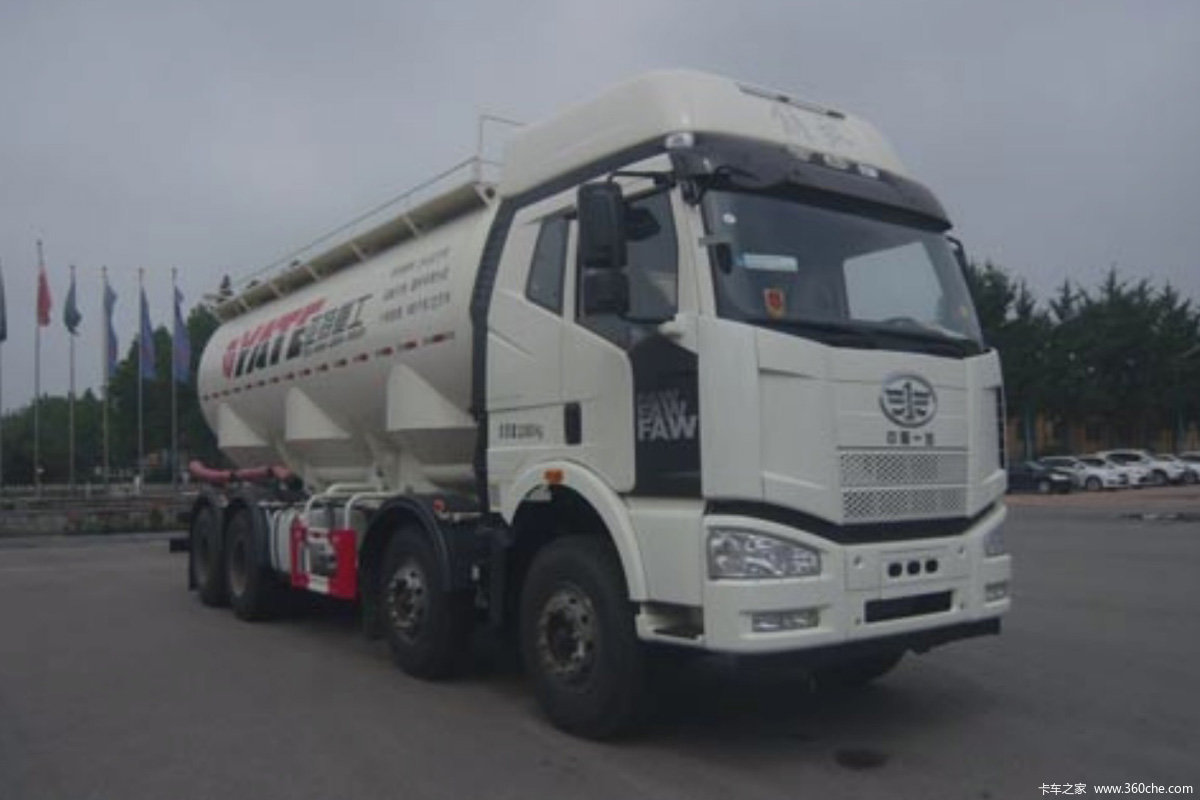 一汽解放 J6M 320马力 8X4 下灰车(亚特重工牌)