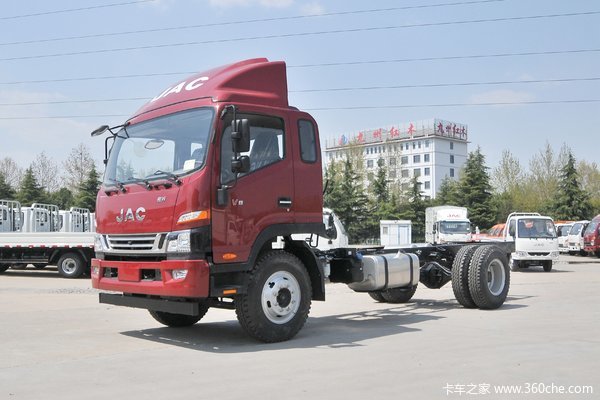 江淮 骏铃V8 170马力 4.87米排半厢式载货车(HFC5141XXYP91K1C6V)