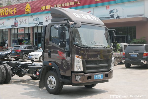 中国重汽HOWO 王系 130马力 3.85米排半厢式轻卡(ZZ