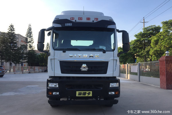 中国重汽 汕德卡SITRAK G5重卡 290马力 4X2 9.8米厢式载货车(国六)(高低挡变速箱)(ZZ5186XXYN711GF1)