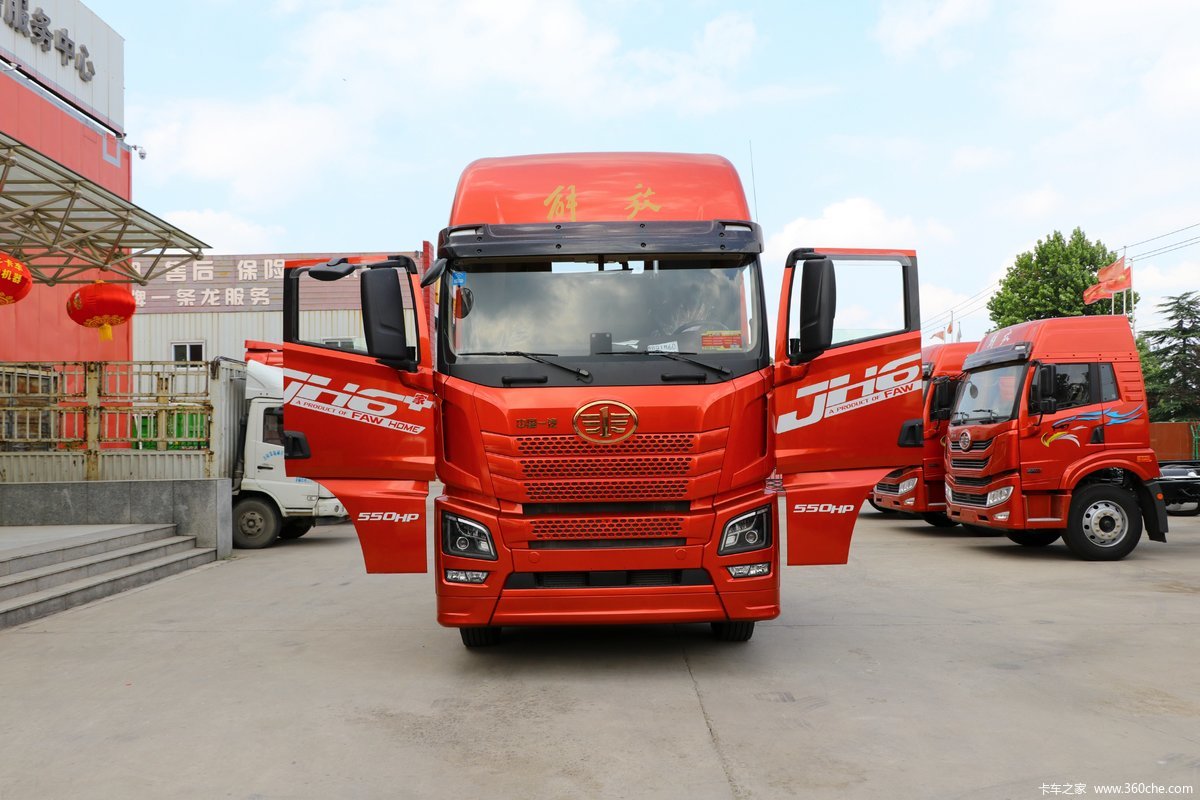 【图】青岛解放 jh6 sup>  /sup>重卡 生活舱版 550马力 6x4 amt牵引