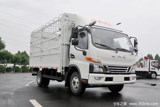 江淮骏玲v6170马力418米单排仓栅式轻卡国六hfc5043ccyp31k1c4ns