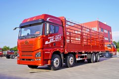 青岛解放 JH6重卡 420马力 8X4 9.5米仓栅式载货车(国六)(CA5310CCYP25K2L7T4E6A80)