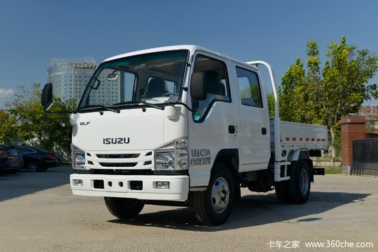 庆铃 五十铃100p 120马力 2.065米双排栏板轻卡(后单胎)(ql1040buew)