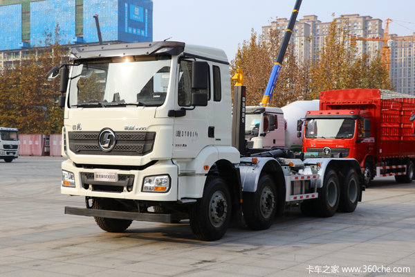 陕汽重卡 德龙新M3000 350马力 8X4 可卸式垃圾车(国六)