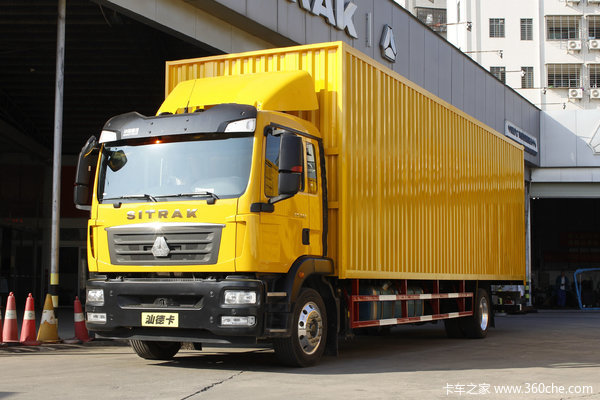 中国重汽 汕德卡SITRAK G5重卡 畅行版 280马力 4X2 9.92米厢式载货车(ZZ5186XXYN711GE1)