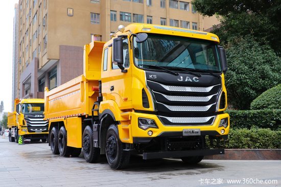 江淮格尔发k5w重卡350马力8x456米amt自动挡混合动力自卸车hfc3311p1