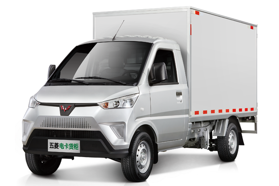 五菱电卡25t291米单排纯电动厢式运输车力神gxa5035xxyev416kwh