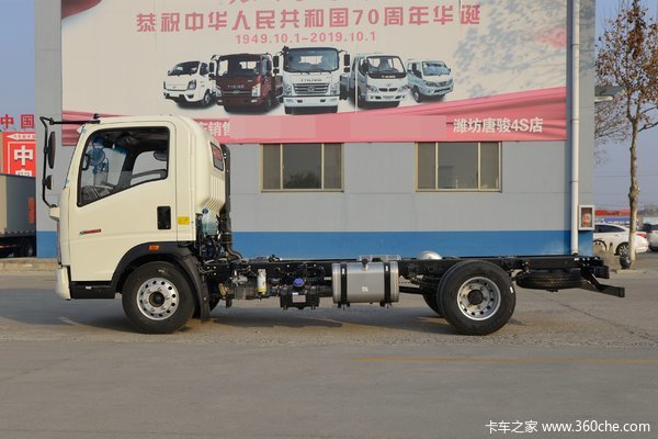中国重汽HOWO 悍将 110马力 3.65米单排栏板轻卡
