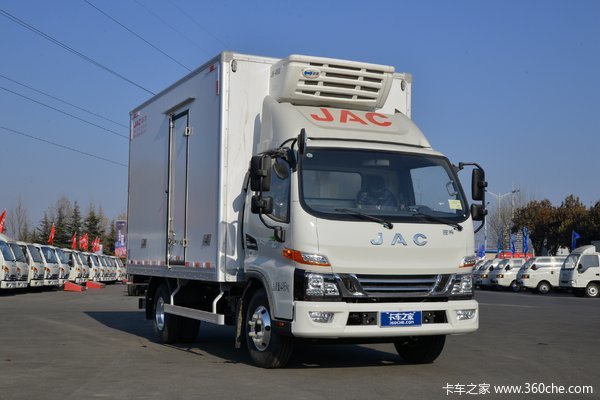 江淮 骏铃V6 冰博士 150马力 4X2 4.03米冷藏车(凯雪JK4800)(HFC5045XLCP32K4C7S)