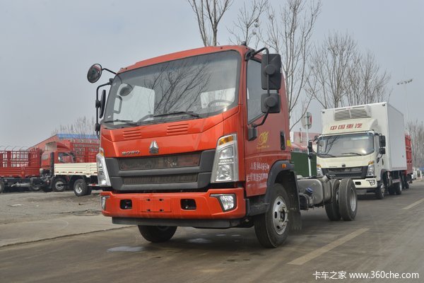 中国重汽HOWO 悍将 156马力 4.15米单排仓栅式轻卡(ZZ2047CCYG3425E142)