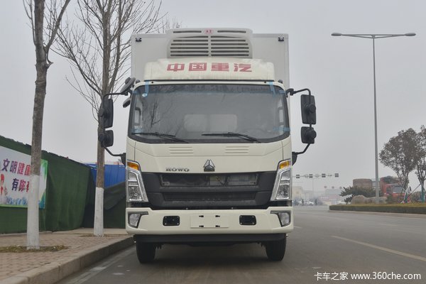 中国重汽HOWO 悍将 150马力 4X2 3.85米排半冷藏车(国六)(法士特8挡)(ZZ5047XLCG3315F144)