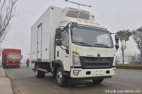 中国重汽HOWO 悍将 150马力 4X2 4.15米单排冷藏车(国六)(法士特8挡)(ZZ5047XLCG3315F144)