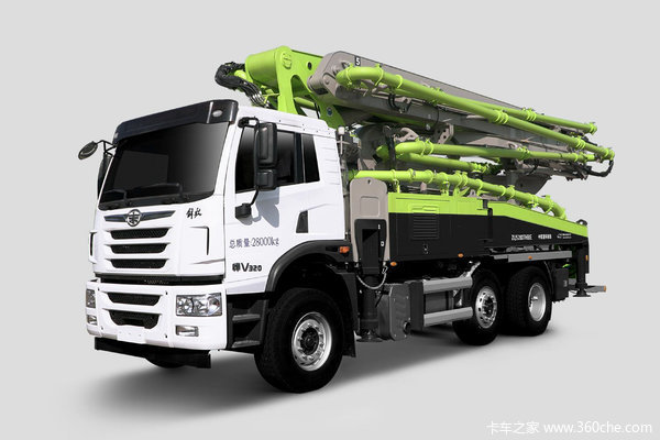 青岛解放 悍V2.0 350马力 6X4 混凝土泵车(中联牌)(ZLJ5290THBJF)