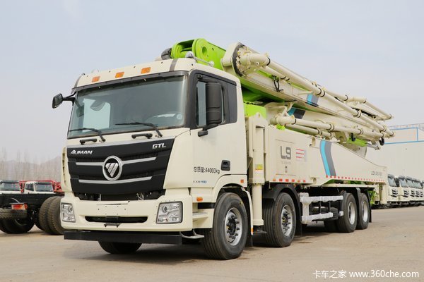 福田 欧曼GTL 430马力 8X4 L9 56米混凝土泵车(雷萨牌)(BJ5449THB-XD)