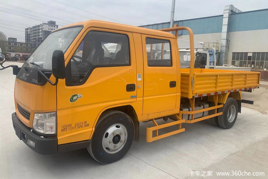 江铃顺达窄体122马力325米双排栏板轻卡国六jx1041tsg26