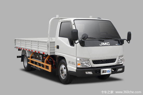 江铃顺达窄体45t4155米单排纯电动栏板轻卡jx1041tga2bev6684kwh