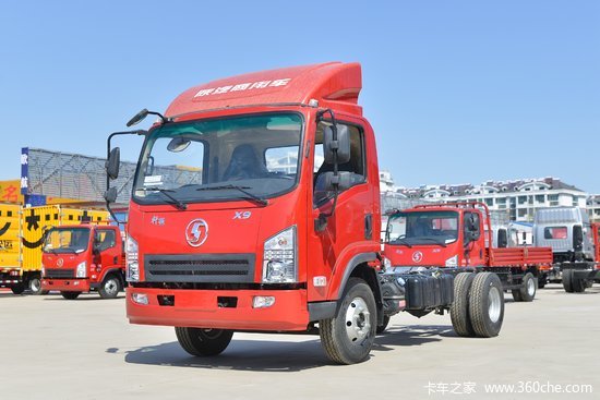 陕汽商用车轩德x9156马力415米单排厢式轻卡sx5042xxynp5331