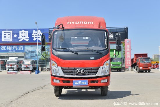 现代商用车泓图300116马力4x2418米单排栏板轻卡chm1041zdb33v