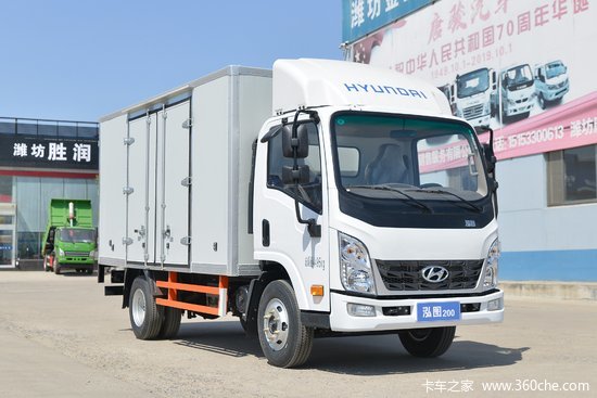 现代商用车泓图200116马力4095米单排厢式轻卡chm5041xxyedf33v