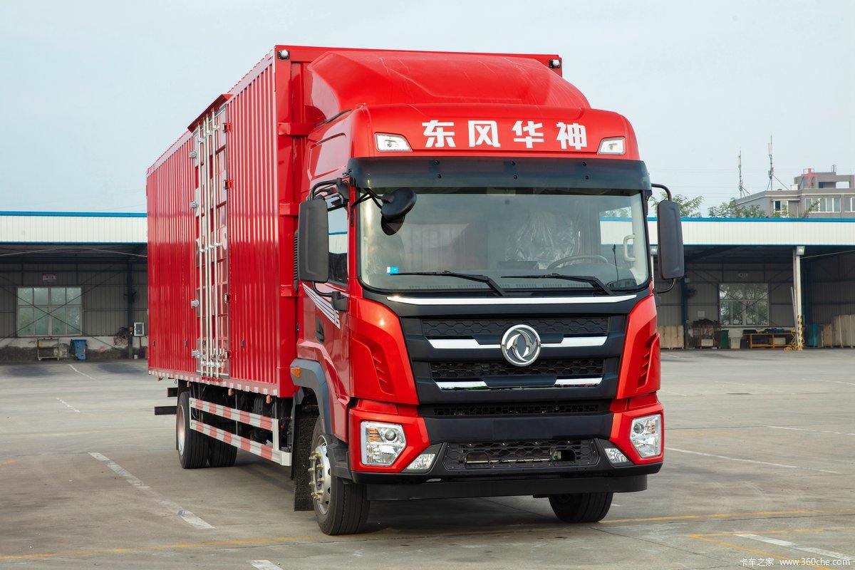 东风华神 T5 基本型 350马力 6X2 9.6米排半厢式载货车(国六)