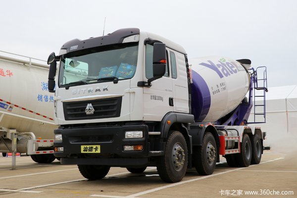 中国重汽 汕德卡SITRAK G5 350马力 8X4 7.75方混凝土搅拌车(亚特重工牌)(TZ5317GJBZGCEB)