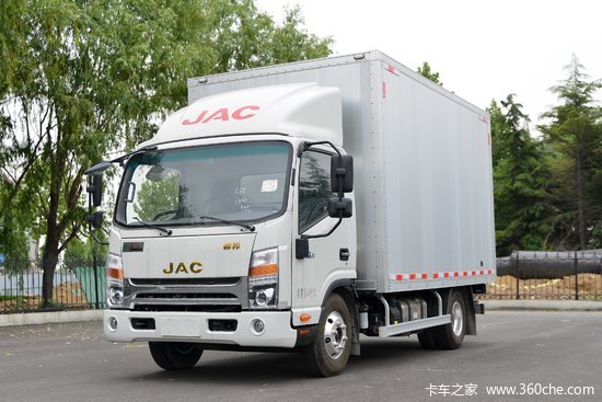 江淮帅铃q6160马力4x2412米单排厢式轻卡国六全铝货厢hfc5043xxyp71