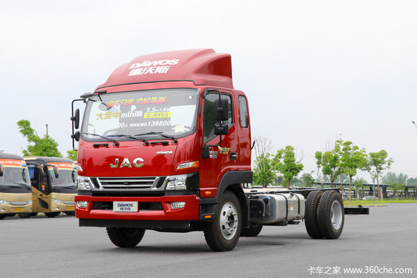 江淮 德沃斯V8 大金牛mini 170马力 5.48米排半仓栅式载货车(国六)(HFC5140CCYP61K1D7S)