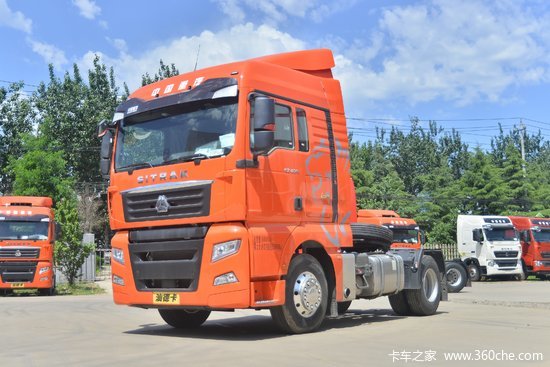 中国重汽汕德卡sitrakg7重卡480马力4x2amt自动挡牵引车zz4186v361he1