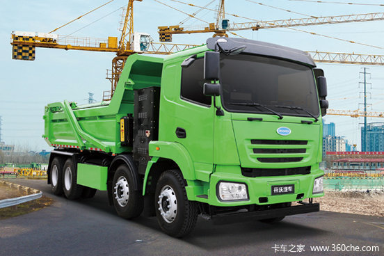南京金龙 开沃新能源 8X4 5.6米纯电动自卸车